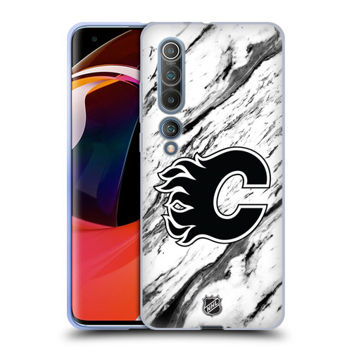 NHL Calgary Flames Marble Soft Gel Case for Xiaomi Mi 10 5G / Mi 10 Pro 5G