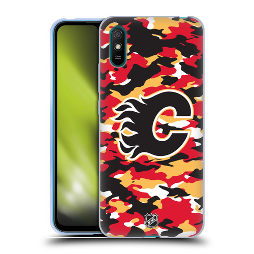 NHL Calgary Flames Camouflage Soft Gel Case for Xiaomi Redmi 9A / Redmi 9AT