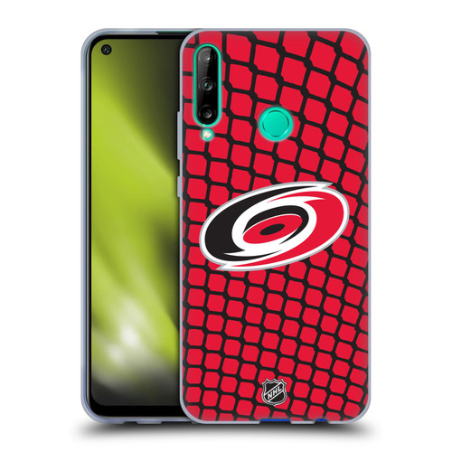 NHL Carolina Hurricanes Net Pattern Soft Gel Case for Huawei P40 lite E