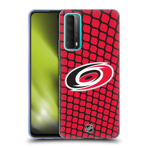 NHL Carolina Hurricanes Net Pattern Soft Gel Case for Huawei P Smart (2021)