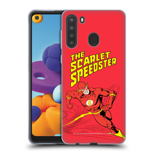 The Flash DC Comics Vintage Scarlet Speedster Soft Gel Case for Samsung Galaxy A21 (2020)