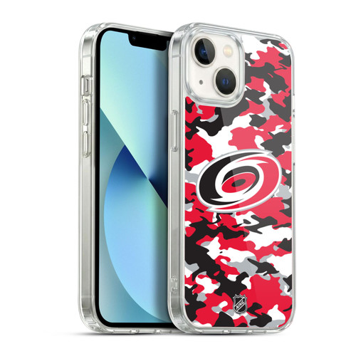 NHL Carolina Hurricanes Camouflage Soft Gel Case for Apple iPhone 13