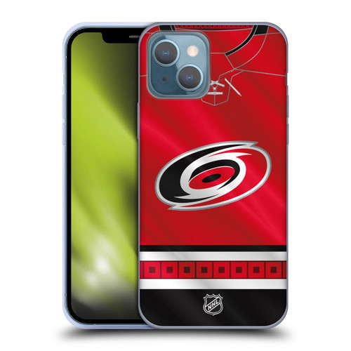 NHL Carolina Hurricanes Jersey Soft Gel Case for Apple iPhone 13