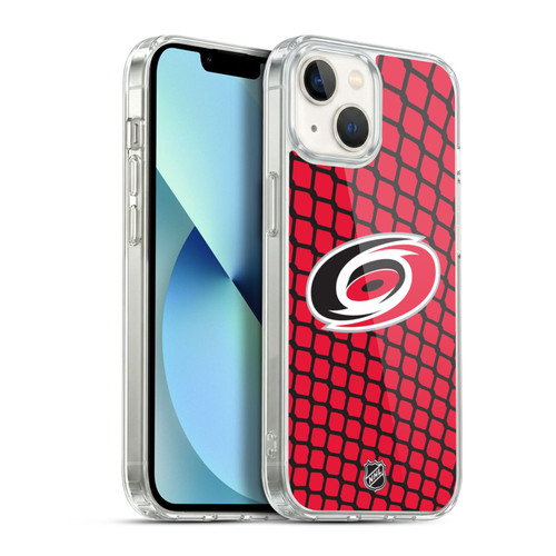 NHL Carolina Hurricanes Net Pattern Soft Gel Case for Apple iPhone 13