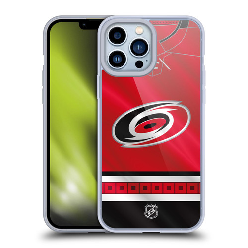 NHL Carolina Hurricanes Jersey Soft Gel Case for Apple iPhone 13 Pro Max