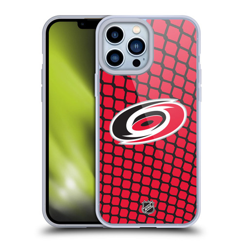 NHL Carolina Hurricanes Net Pattern Soft Gel Case for Apple iPhone 13 Pro Max