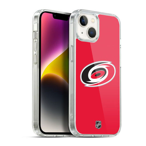 NHL Carolina Hurricanes Plain Soft Gel Case for Apple iPhone 14 Plus