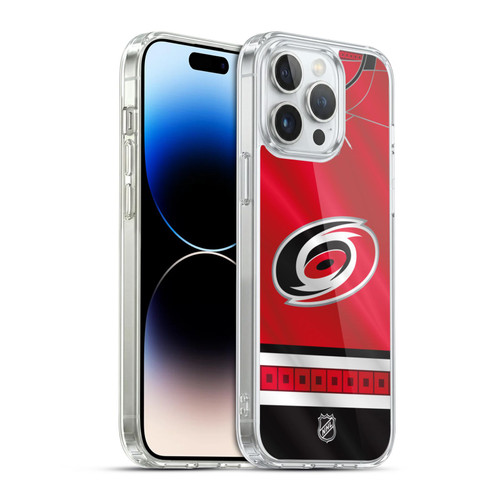 NHL Carolina Hurricanes Jersey Soft Gel Case for Apple iPhone 14 Pro Max