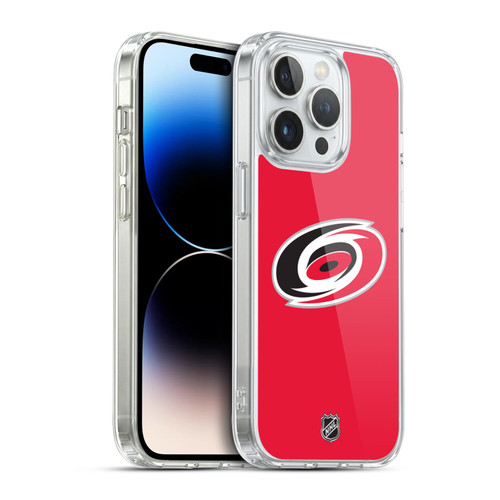 NHL Carolina Hurricanes Plain Soft Gel Case for Apple iPhone 14 Pro