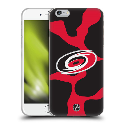 NHL Carolina Hurricanes Cow Pattern Soft Gel Case for Apple iPhone 6 Plus / iPhone 6s Plus