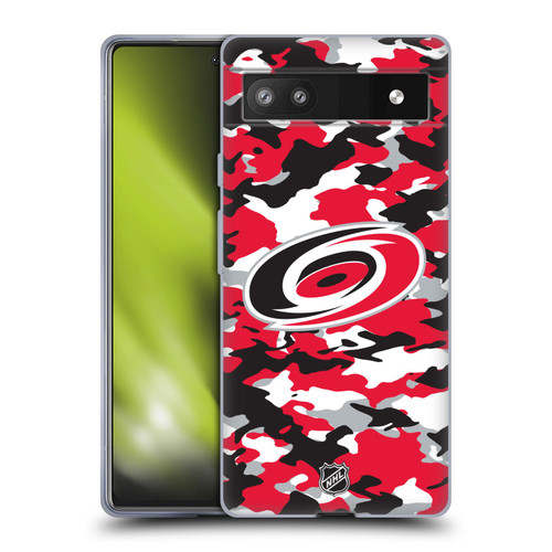 NHL Carolina Hurricanes Camouflage Soft Gel Case for Google Pixel 6a