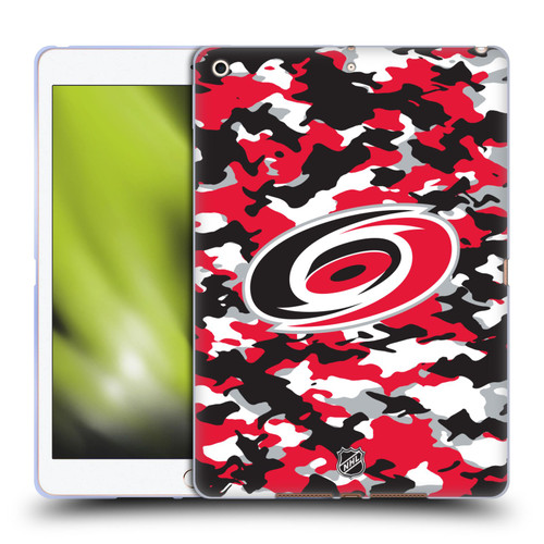 NHL Carolina Hurricanes Camouflage Soft Gel Case for Apple iPad 10.2 2019/2020/2021