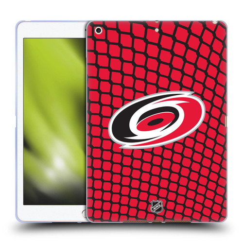 NHL Carolina Hurricanes Net Pattern Soft Gel Case for Apple iPad 10.2 2019/2020/2021