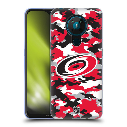 NHL Carolina Hurricanes Camouflage Soft Gel Case for Nokia 5.3