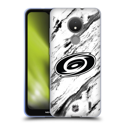 NHL Carolina Hurricanes Marble Soft Gel Case for Nokia C21