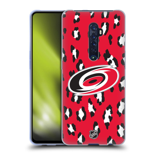 NHL Carolina Hurricanes Leopard Patten Soft Gel Case for OPPO Reno 2