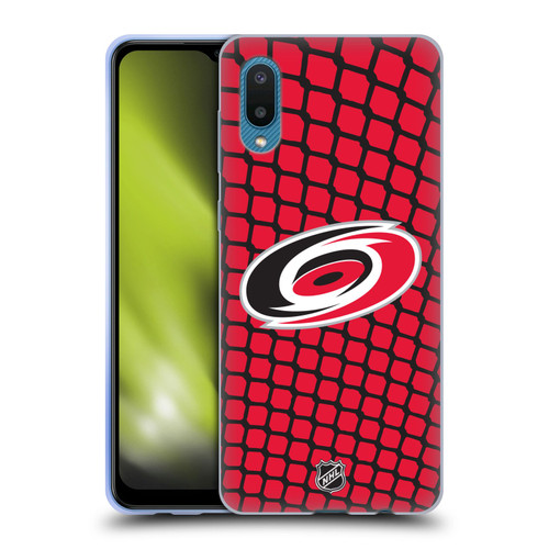 NHL Carolina Hurricanes Net Pattern Soft Gel Case for Samsung Galaxy A02/M02 (2021)