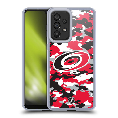NHL Carolina Hurricanes Camouflage Soft Gel Case for Samsung Galaxy A33 5G (2022)