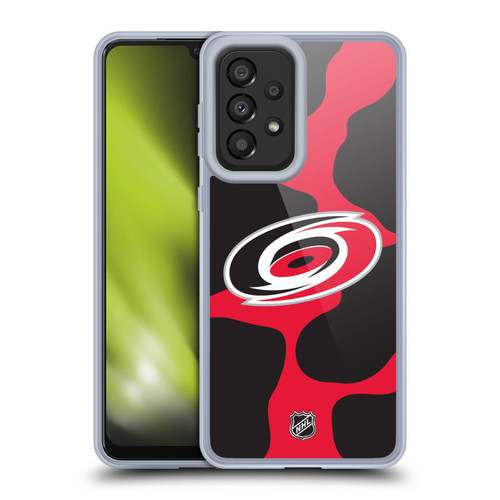 NHL Carolina Hurricanes Cow Pattern Soft Gel Case for Samsung Galaxy A33 5G (2022)