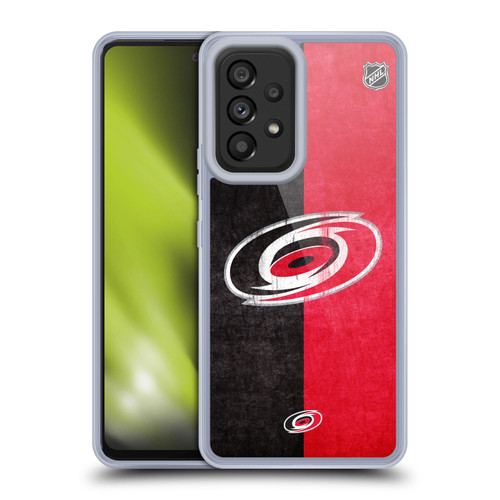NHL Carolina Hurricanes Half Distressed Soft Gel Case for Samsung Galaxy A53 5G (2022)