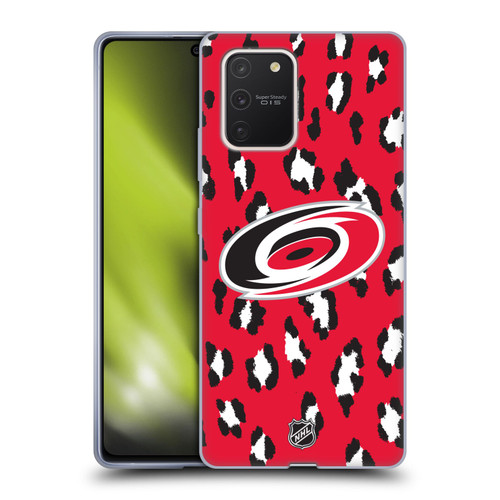 NHL Carolina Hurricanes Leopard Patten Soft Gel Case for Samsung Galaxy S10 Lite