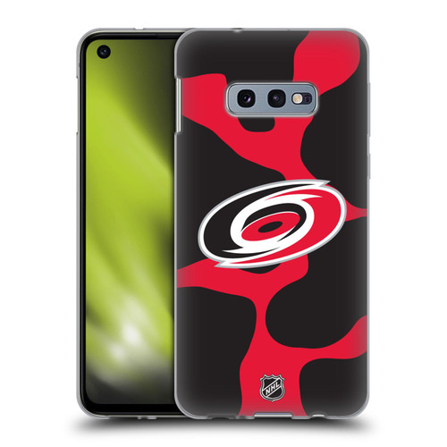 NHL Carolina Hurricanes Cow Pattern Soft Gel Case for Samsung Galaxy S10e