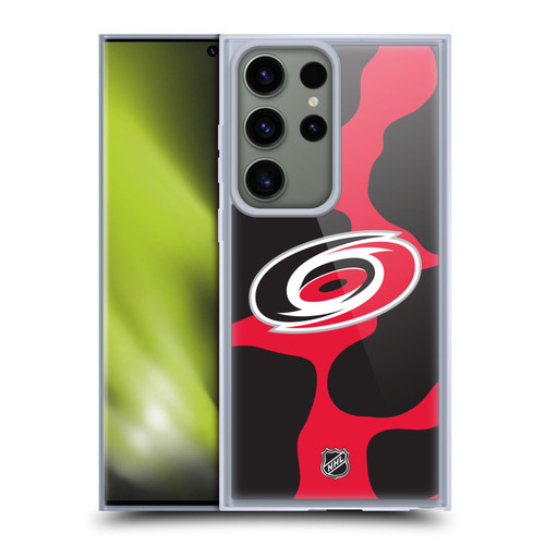 NHL Carolina Hurricanes Cow Pattern Soft Gel Case for Samsung Galaxy S23 Ultra 5G