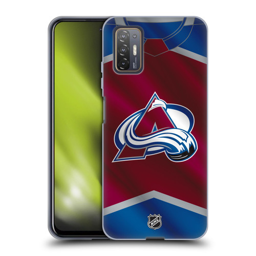 NHL Colorado Avalanche Jersey Soft Gel Case for HTC Desire 21 Pro 5G