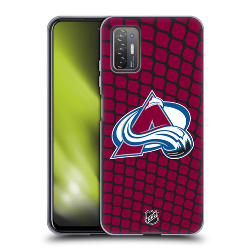 NHL Colorado Avalanche Net Pattern Soft Gel Case for HTC Desire 21 Pro 5G