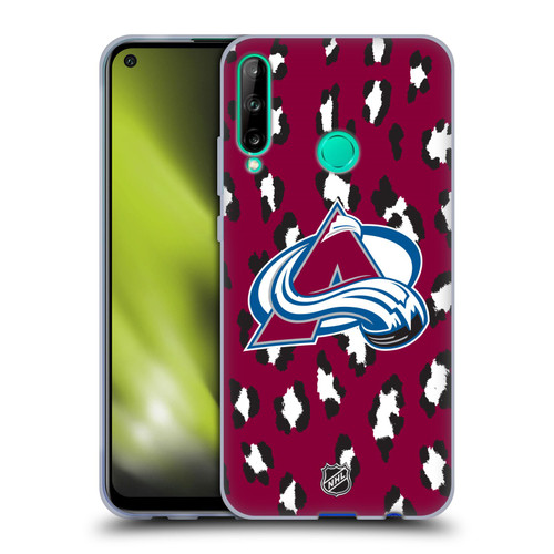 NHL Colorado Avalanche Leopard Patten Soft Gel Case for Huawei P40 lite E