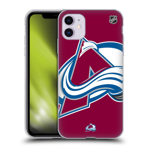 NHL Colorado Avalanche Oversized Soft Gel Case for Apple iPhone 11