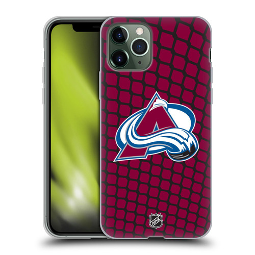 NHL Colorado Avalanche Net Pattern Soft Gel Case for Apple iPhone 11 Pro