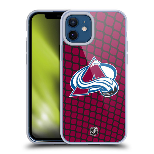 NHL Colorado Avalanche Net Pattern Soft Gel Case for Apple iPhone 12 / iPhone 12 Pro