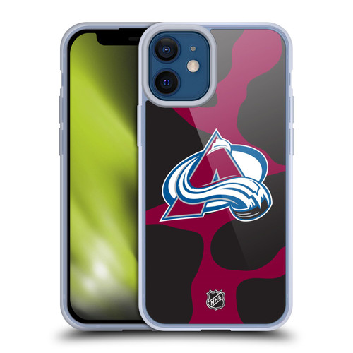 NHL Colorado Avalanche Cow Pattern Soft Gel Case for Apple iPhone 12 Mini