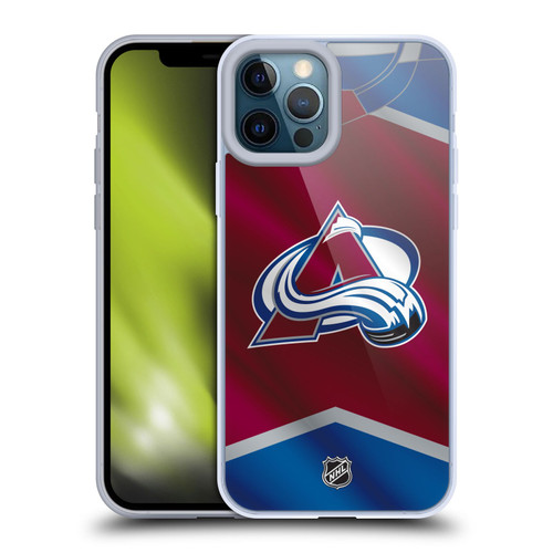 NHL Colorado Avalanche Jersey Soft Gel Case for Apple iPhone 12 Pro Max