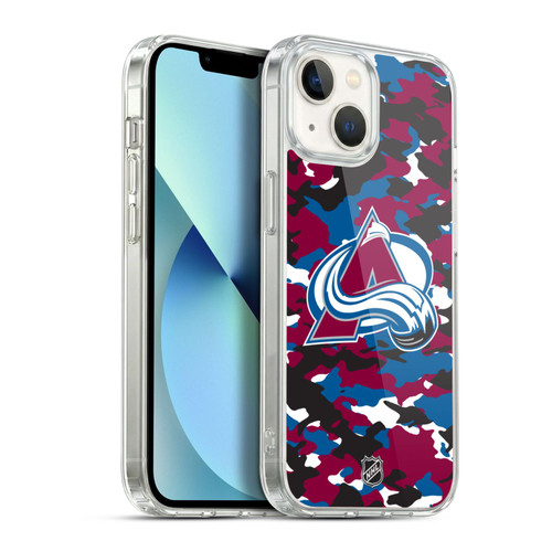 NHL Colorado Avalanche Camouflage Soft Gel Case for Apple iPhone 13