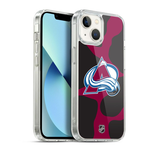 NHL Colorado Avalanche Cow Pattern Soft Gel Case for Apple iPhone 13