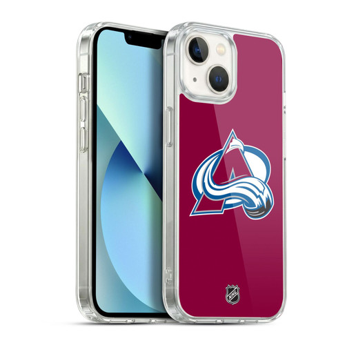 NHL Colorado Avalanche Plain Soft Gel Case for Apple iPhone 13