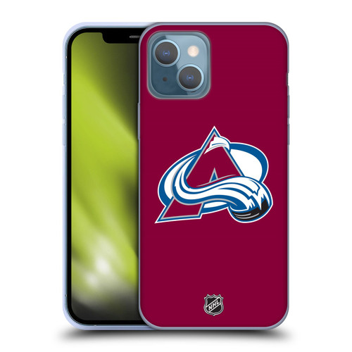 NHL Colorado Avalanche Plain Soft Gel Case for Apple iPhone 13