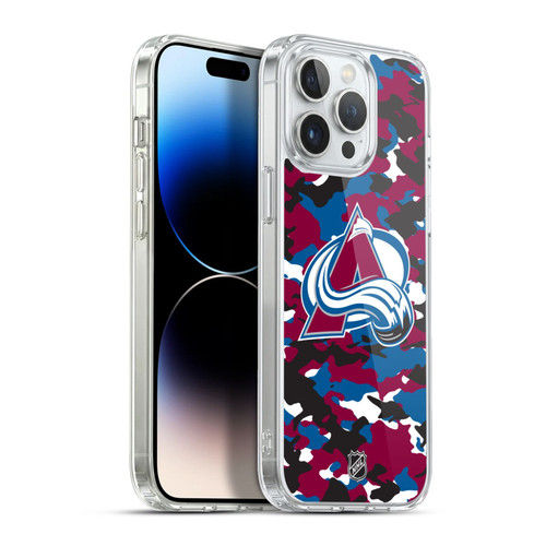 NHL Colorado Avalanche Camouflage Soft Gel Case for Apple iPhone 13 Pro Max & MagSafe