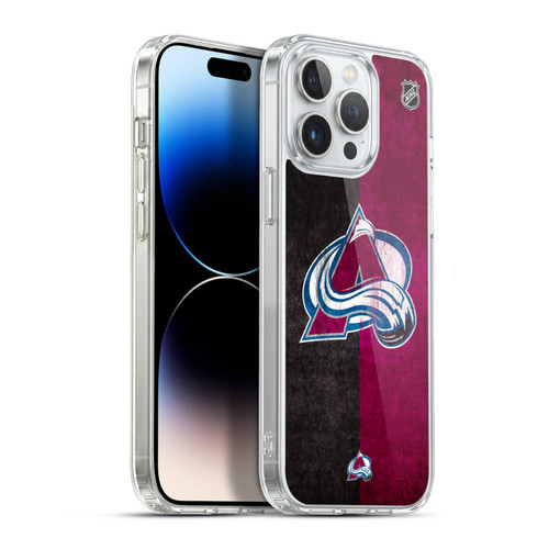 NHL Colorado Avalanche Half Distressed Soft Gel Case for Apple iPhone 13 Pro Max & MagSafe