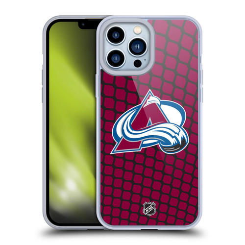 NHL Colorado Avalanche Net Pattern Soft Gel Case for Apple iPhone 13 Pro Max
