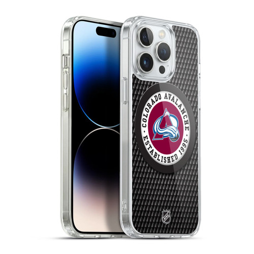 NHL Colorado Avalanche Puck Texture Soft Gel Case for Apple iPhone 13 Pro Max & MagSafe