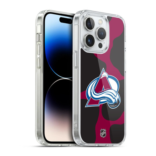 NHL Colorado Avalanche Cow Pattern Soft Gel Case for Apple iPhone 13 Pro & MagSafe