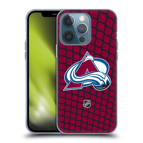 NHL Colorado Avalanche Net Pattern Soft Gel Case for Apple iPhone 13 Pro