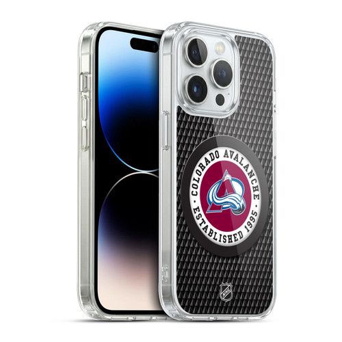 NHL Colorado Avalanche Puck Texture Soft Gel Case for Apple iPhone 13 Pro & MagSafe