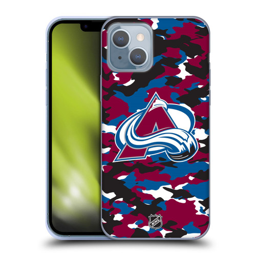 NHL Colorado Avalanche Camouflage Soft Gel Case for Apple iPhone 14
