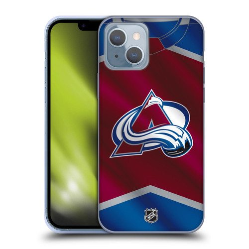 NHL Colorado Avalanche Jersey Soft Gel Case for Apple iPhone 14