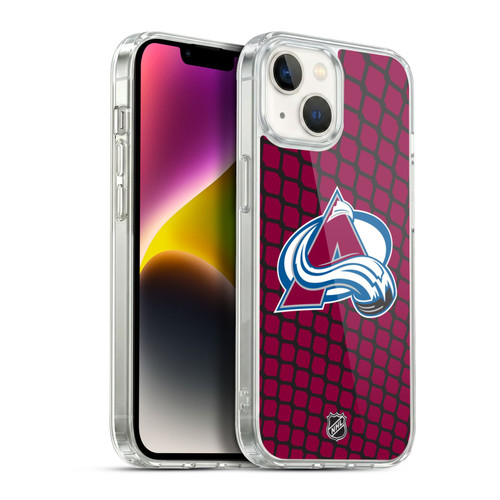 NHL Colorado Avalanche Net Pattern Soft Gel Case for Apple iPhone 14