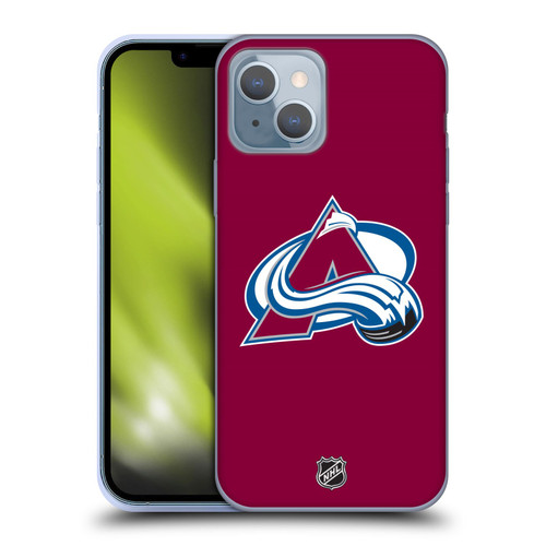 NHL Colorado Avalanche Plain Soft Gel Case for Apple iPhone 14